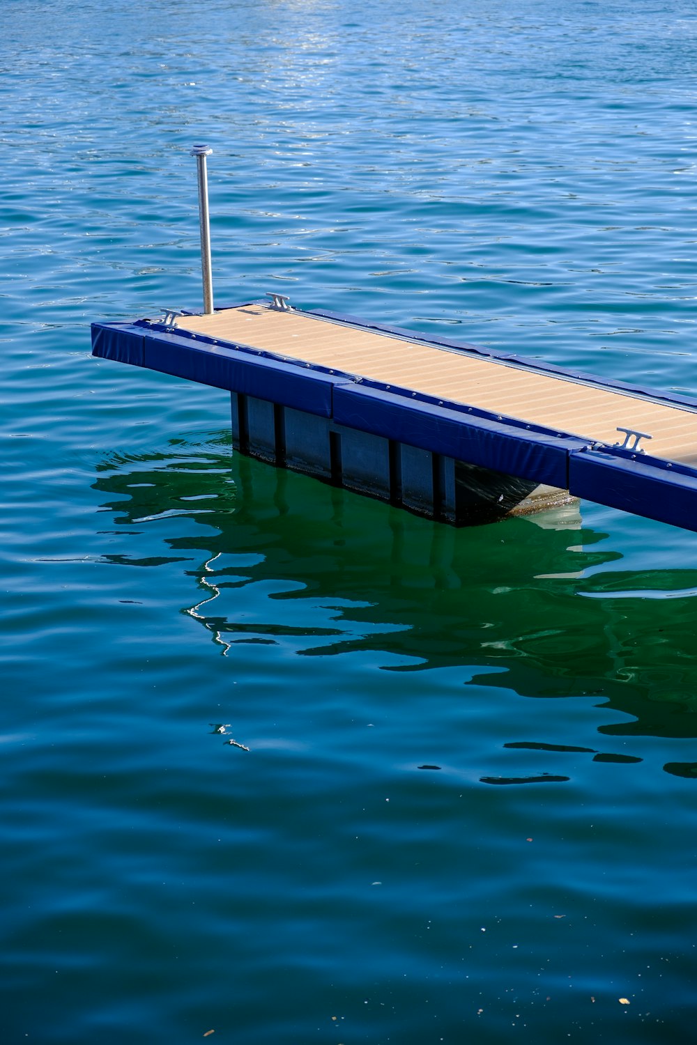 a dock floating on top of a body of water