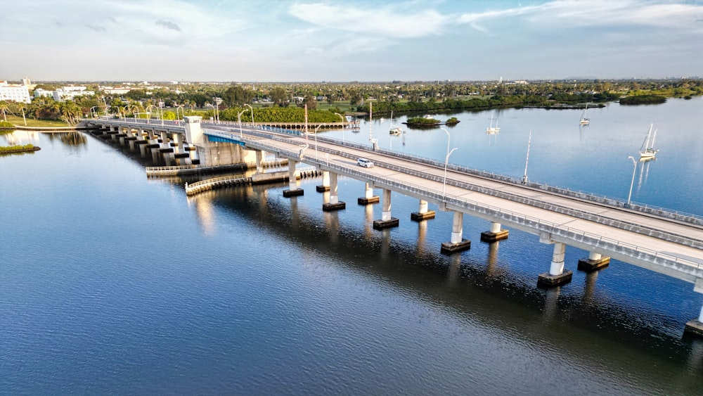 a large bridge over a large body of water