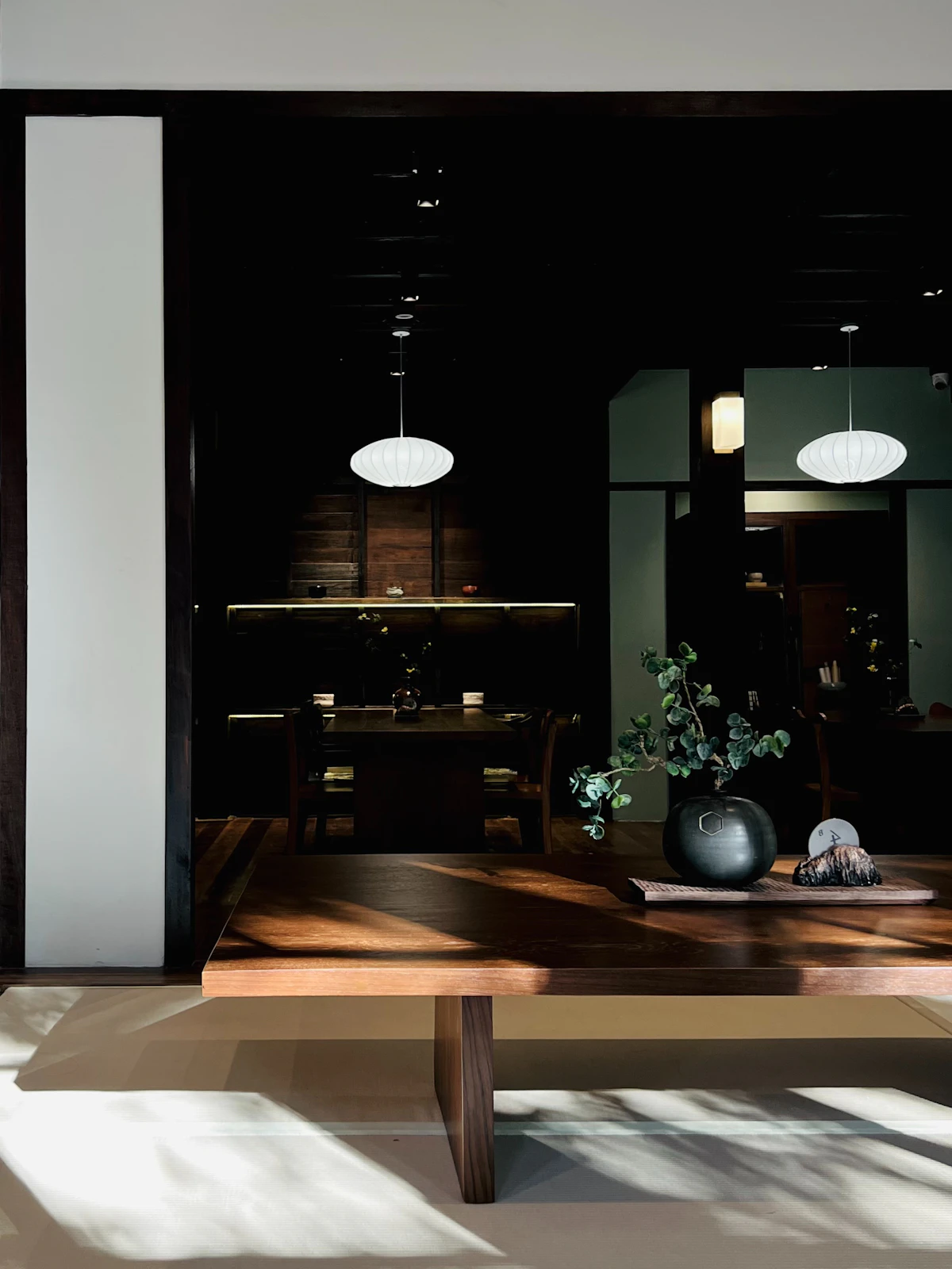 A quiet Japanese tea room interior