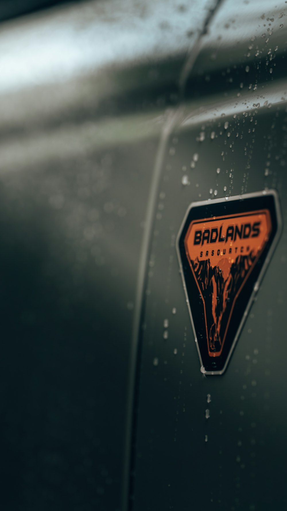 a close up of a badge on a vehicle