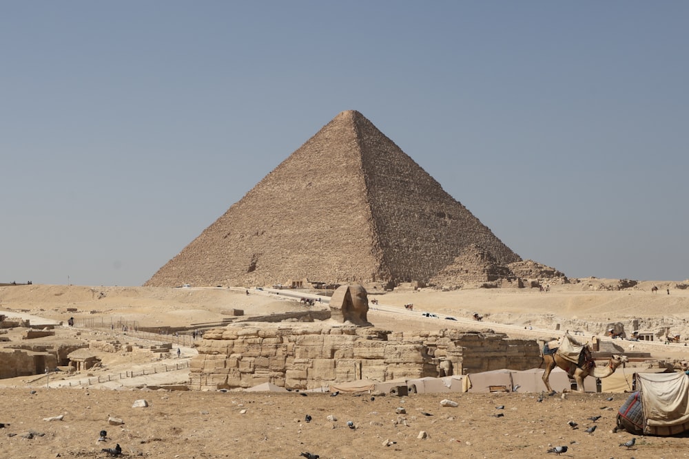 a large pyramid in the middle of a desert