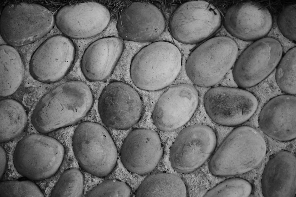 a black and white photo of some rocks