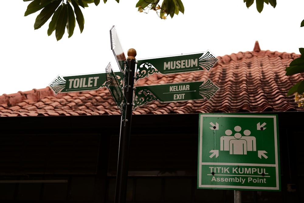 a couple of street signs on top of a pole