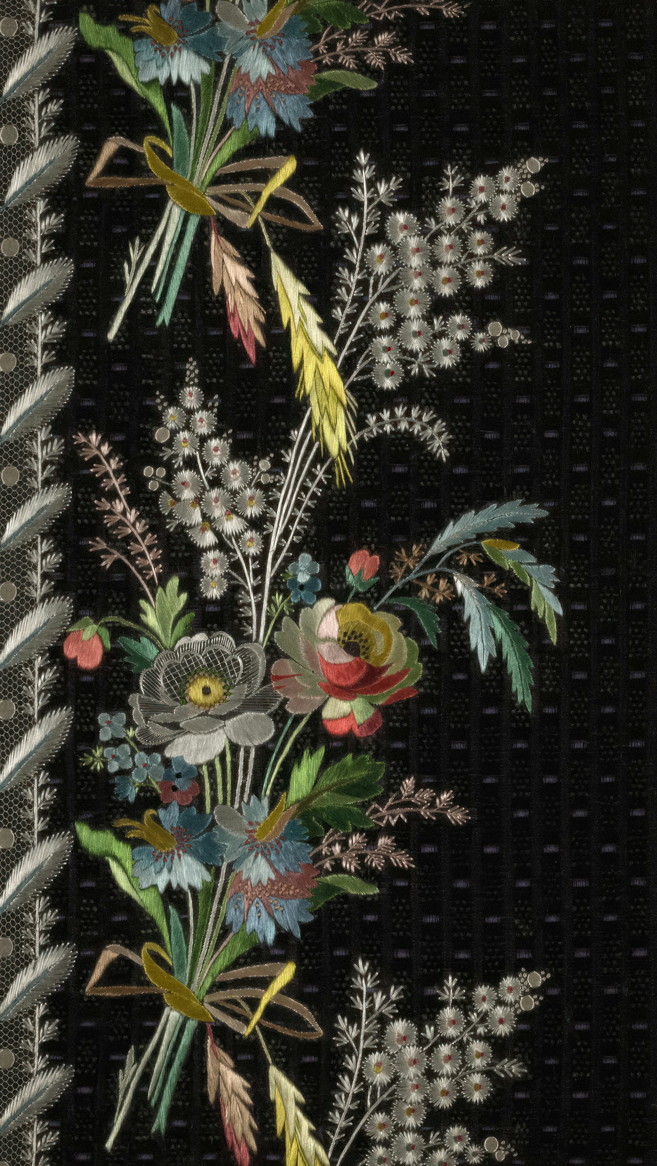 a picture of a bunch of flowers on a black background