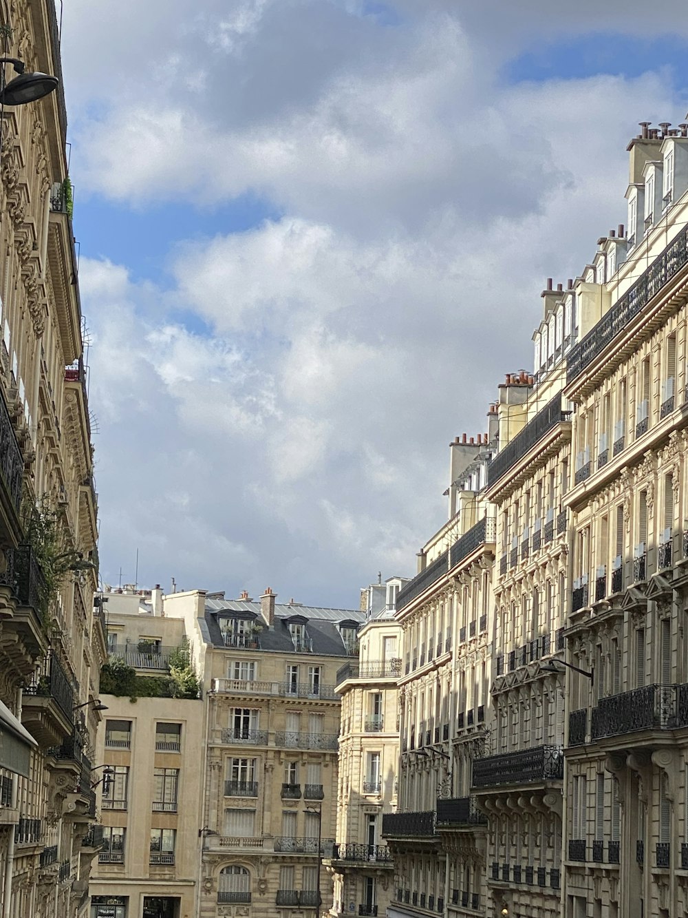 a city street filled with lots of tall buildings