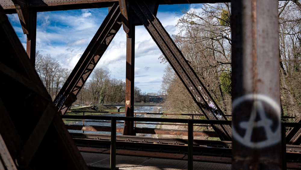 a view of a bridge over a body of water