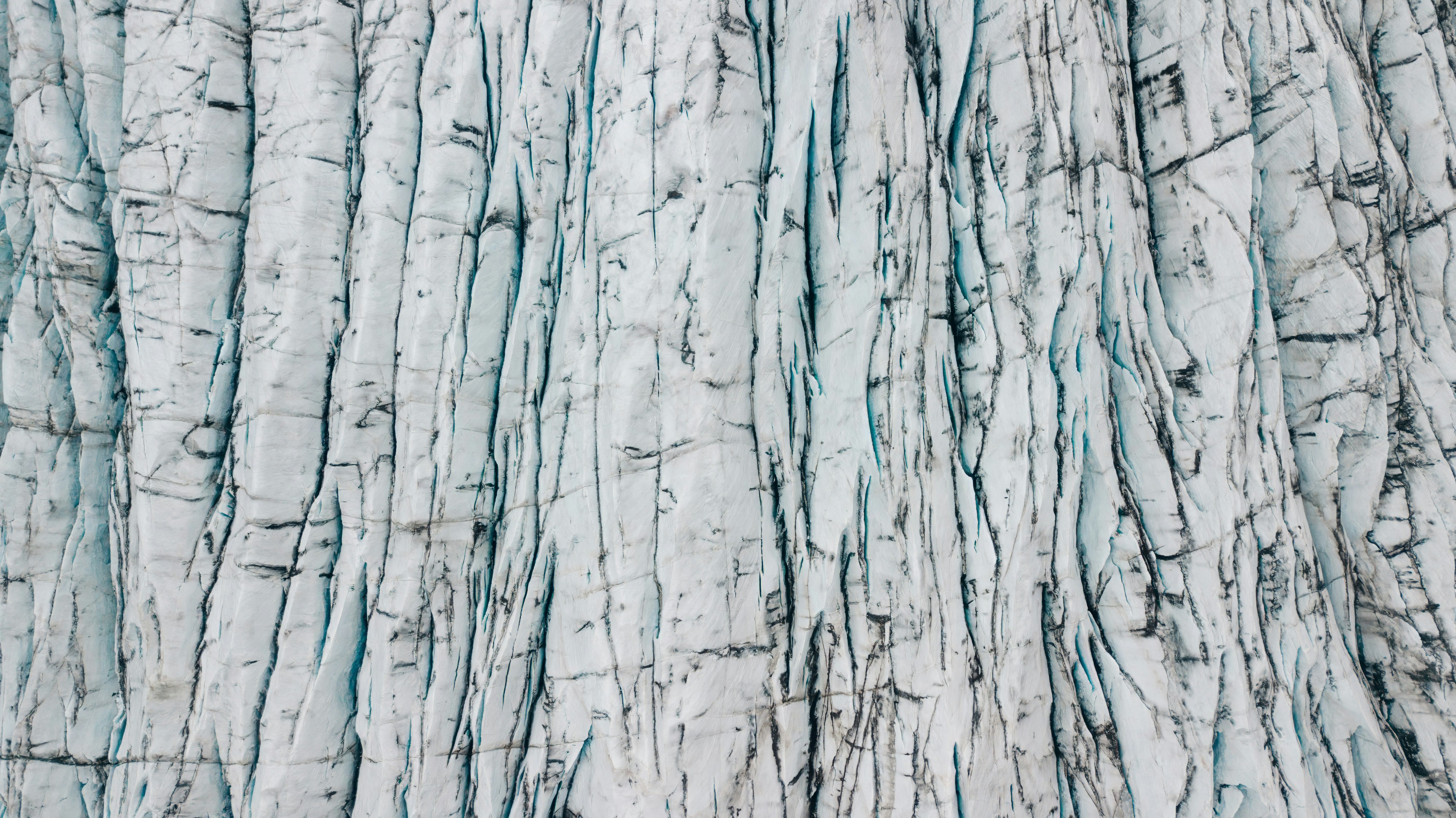 Nahaufnahme einer Wand aus Eis