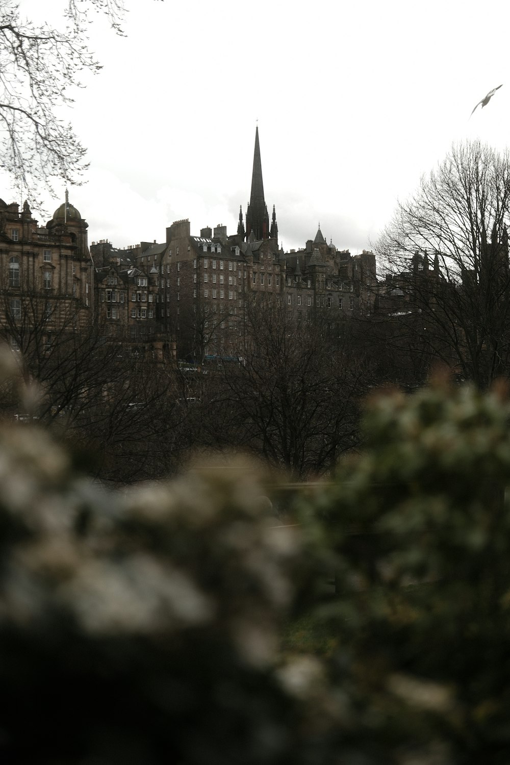 a view of a city from a distance