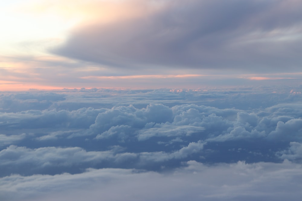 a view of the clouds from an airplane