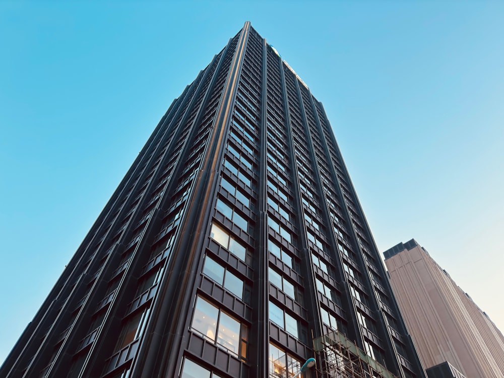 a very tall building with lots of windows