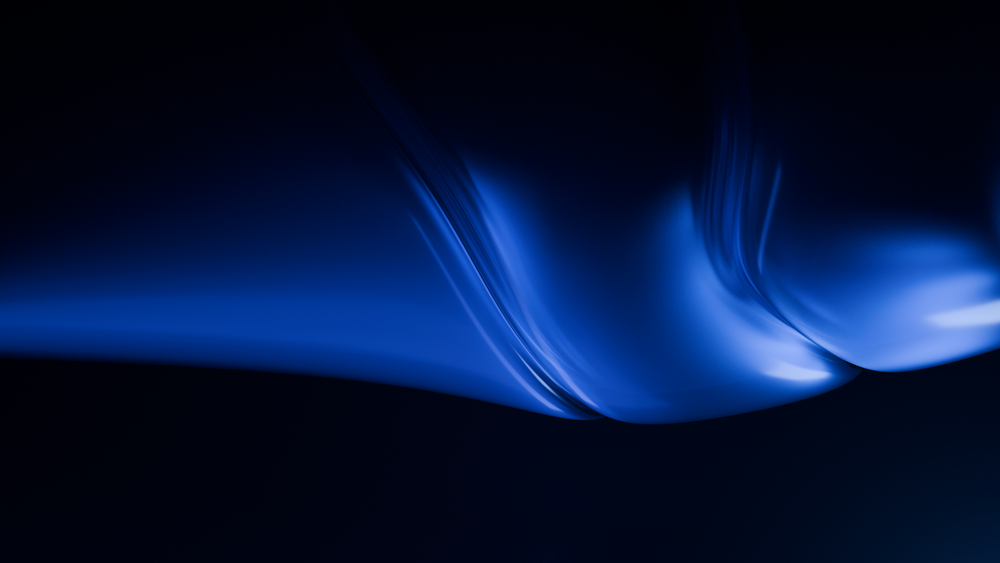 a black background with a blue wave in the middle