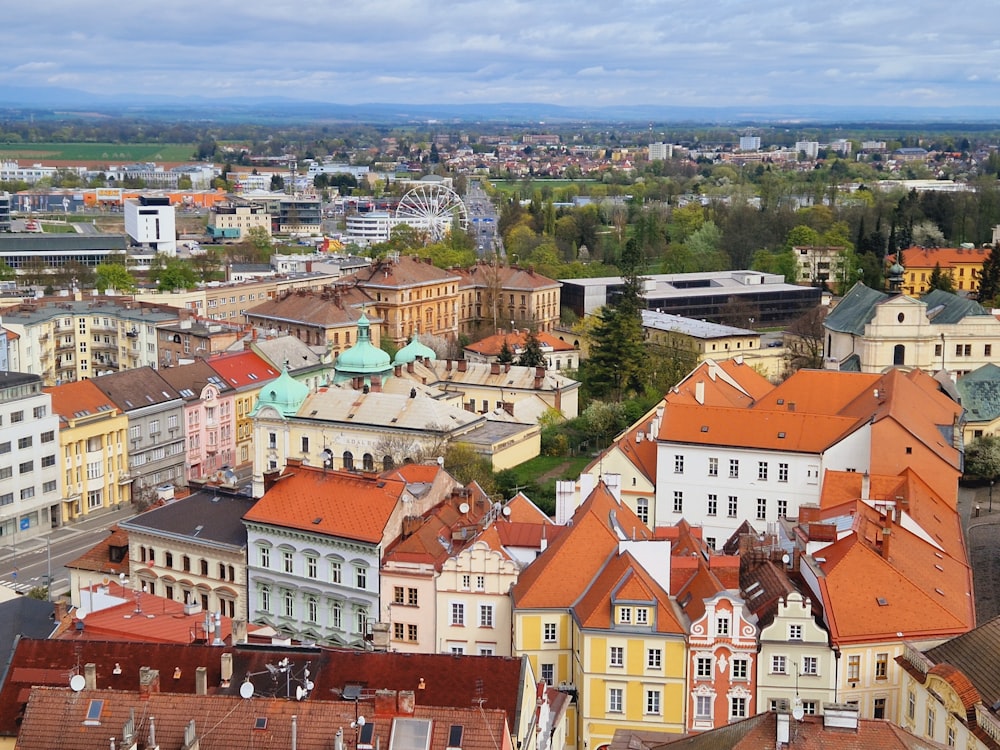 a view of a city from a high point of view