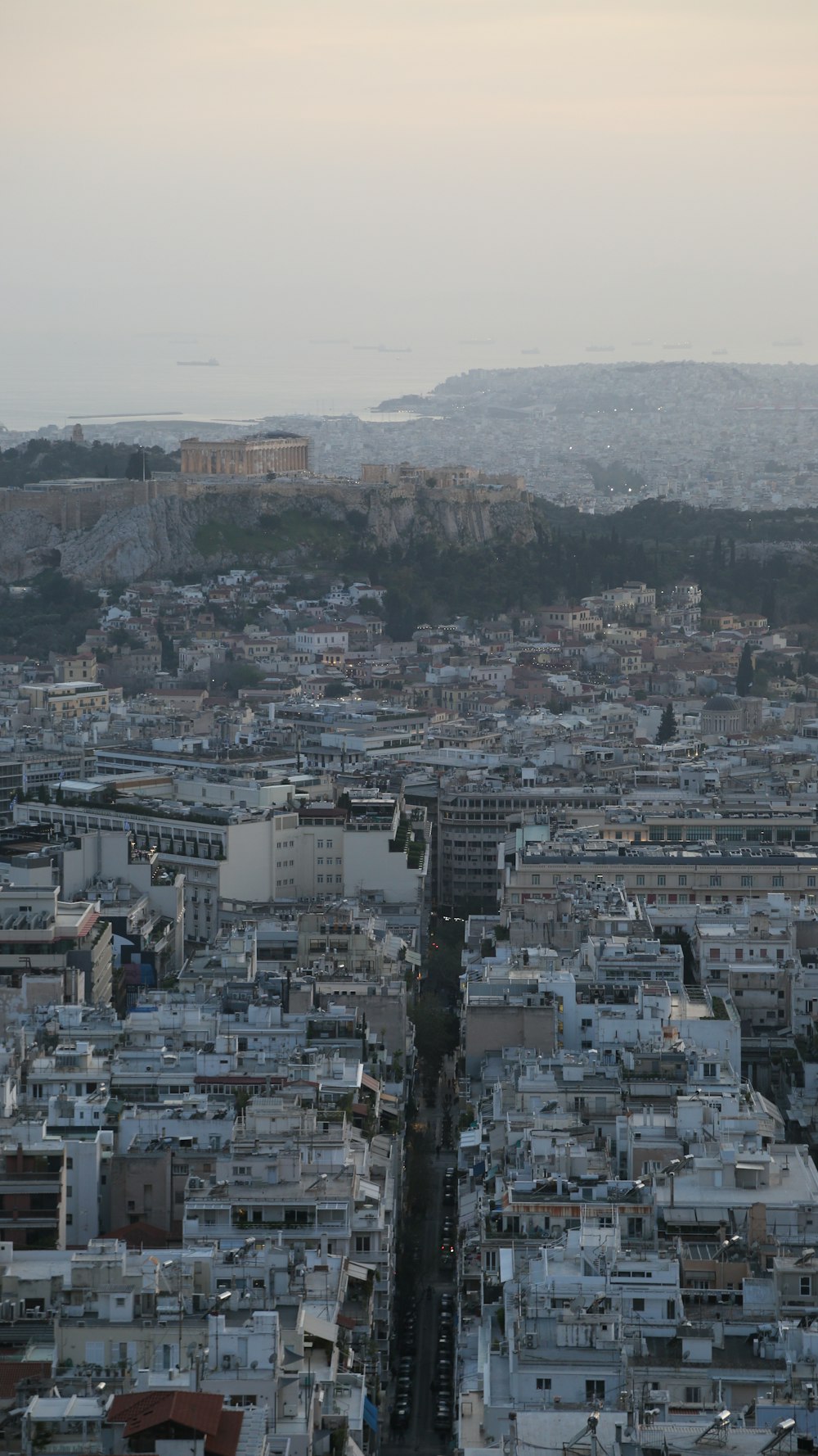 a view of a city with lots of tall buildings