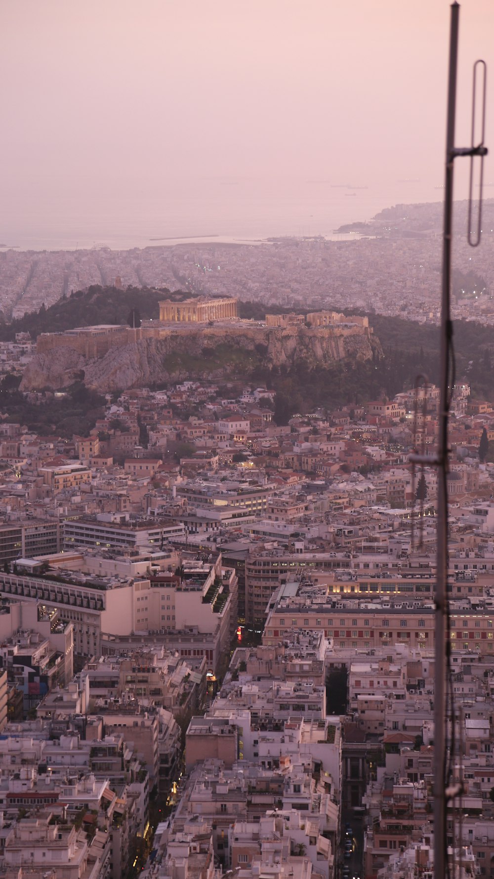 a view of a city from a tall building