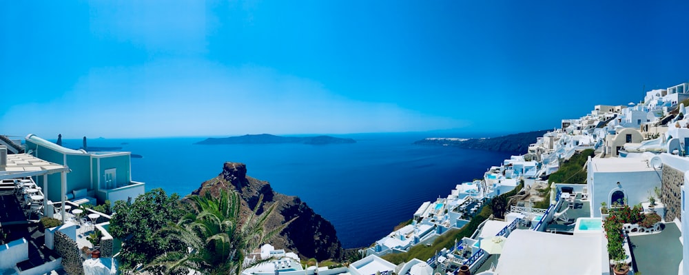 a scenic view of the ocean from a cliff