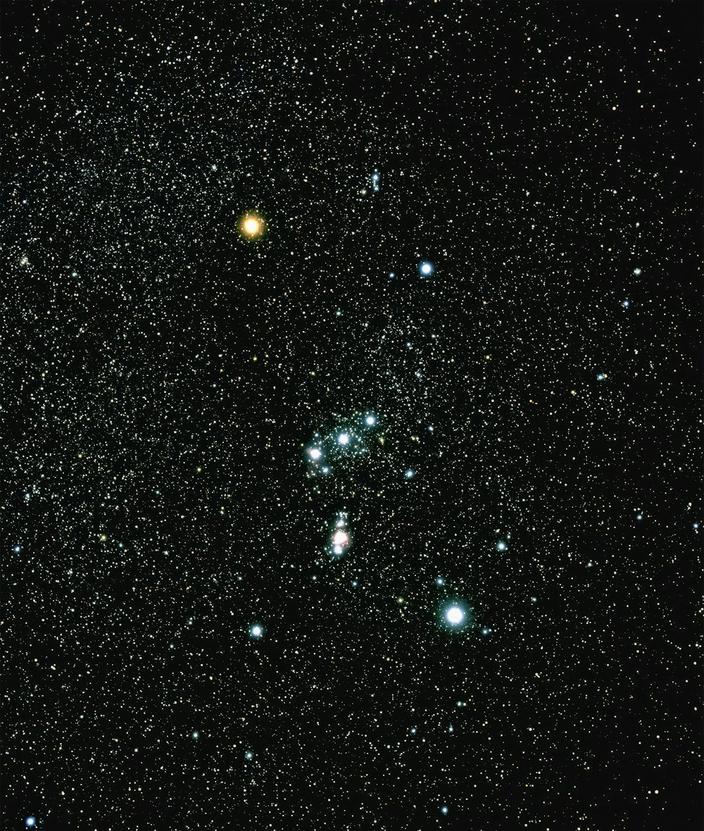 a cluster of stars in the night sky