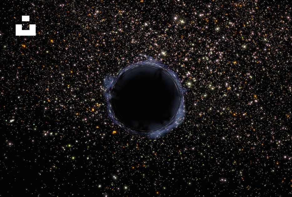 A black hole in the middle of a star filled sky photo – Free Outer ...