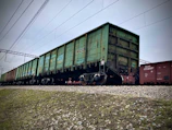 a train car sitting on top of a train track