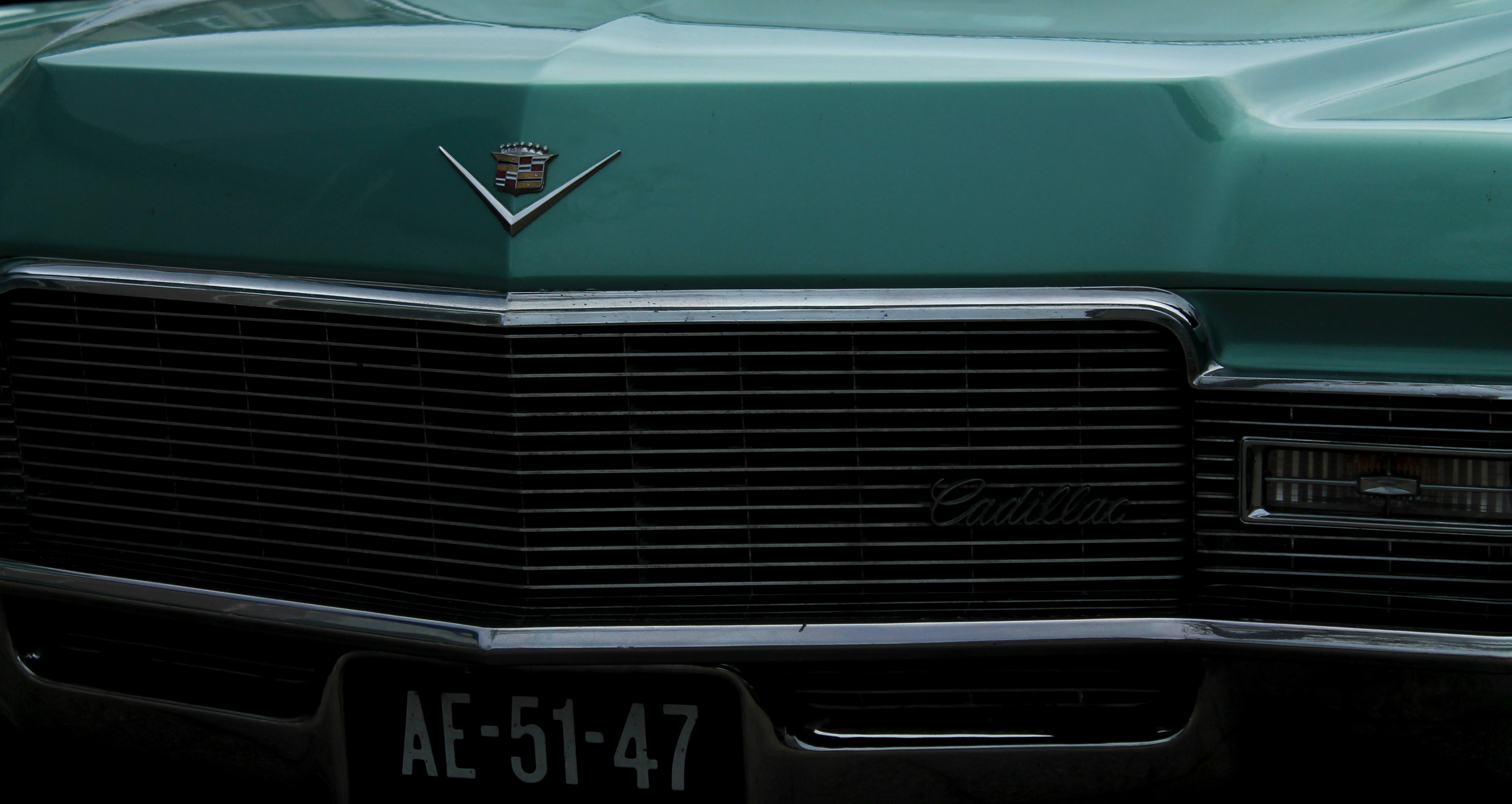 a close up of the front end of a car
