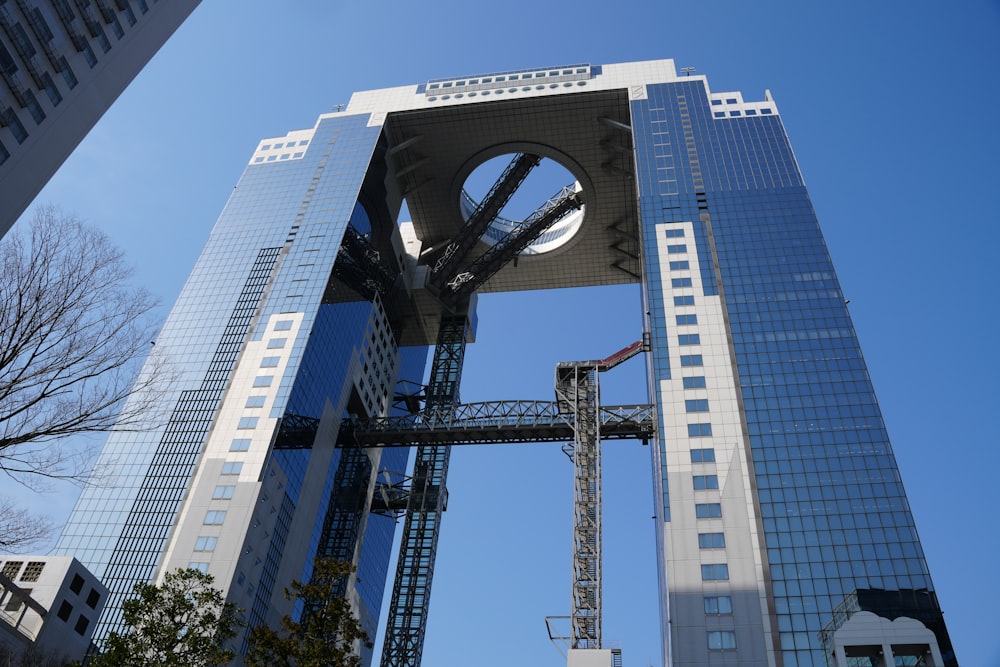 a tall clock tower towering over a city