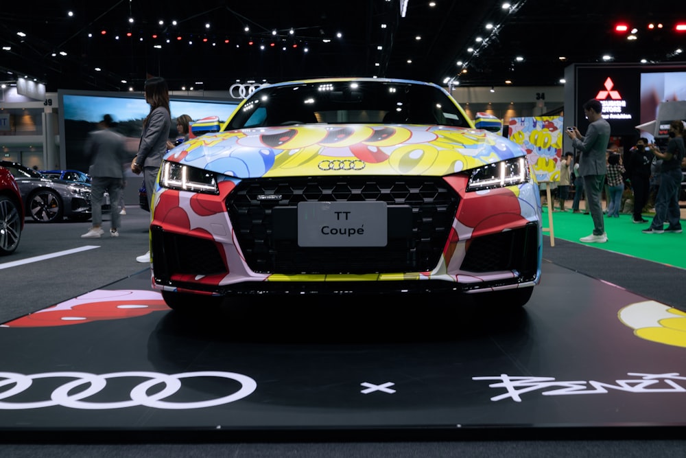 a car on display at a car show