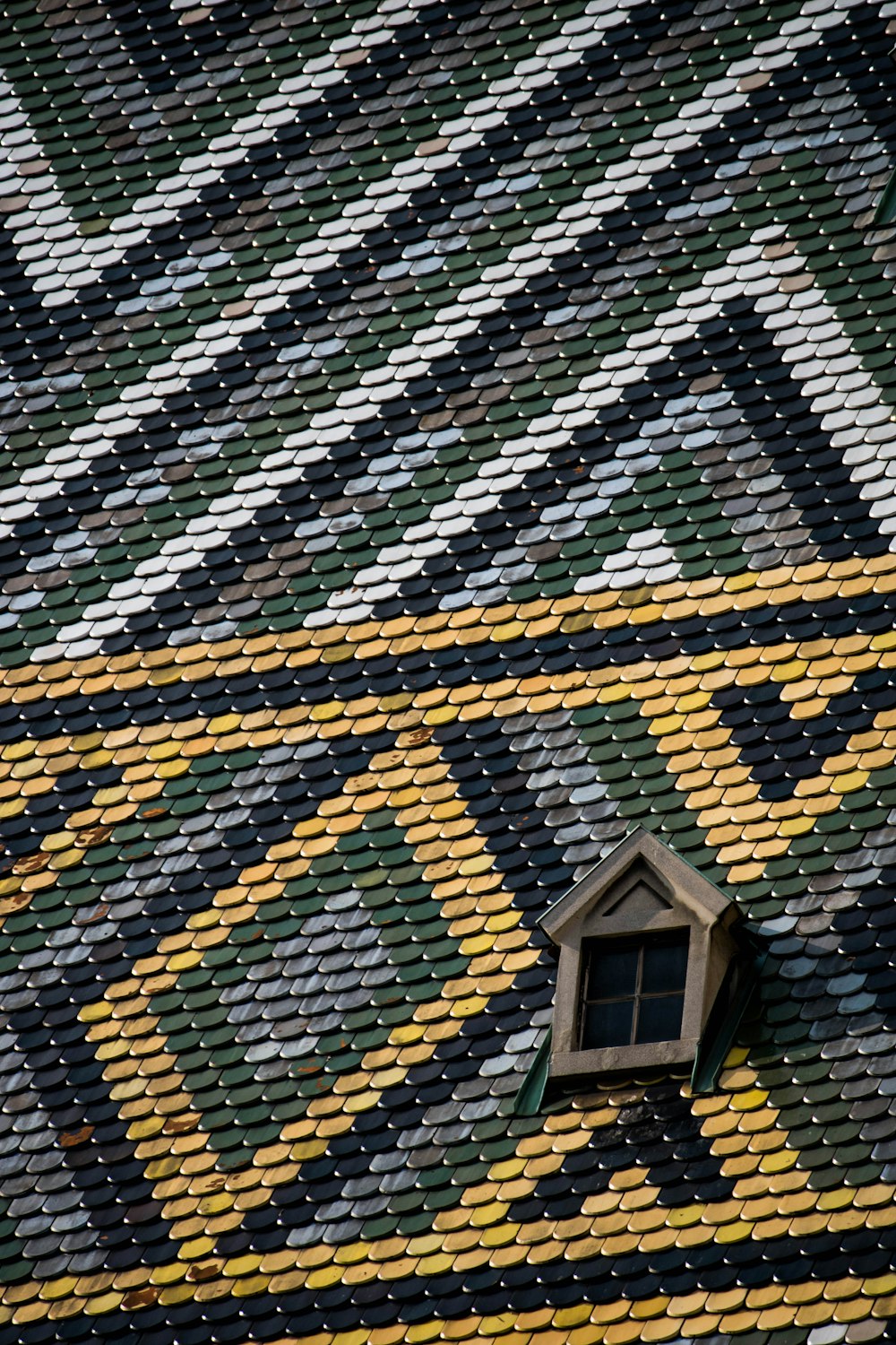 a bird house on the roof of a building