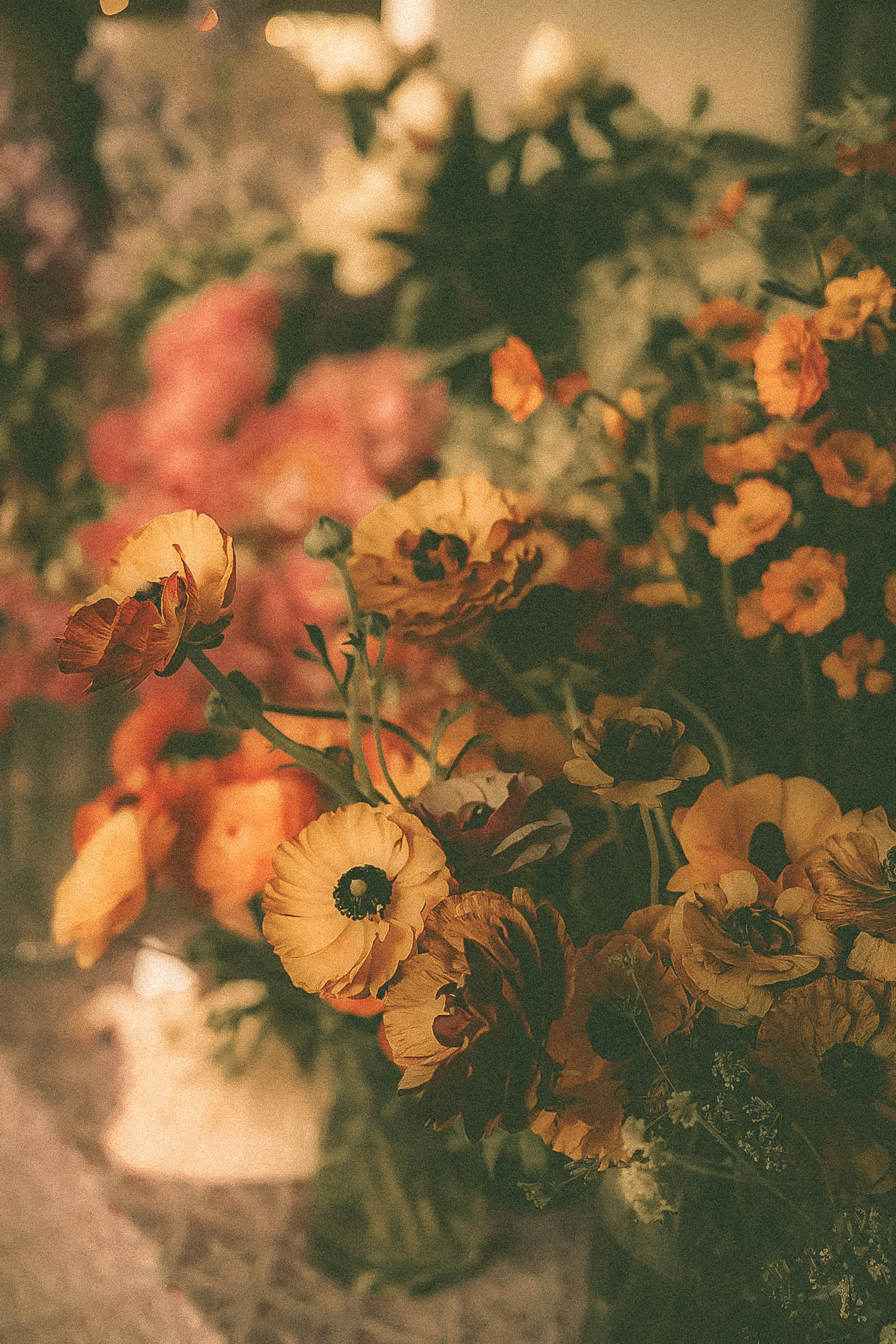a bunch of flowers that are in vases