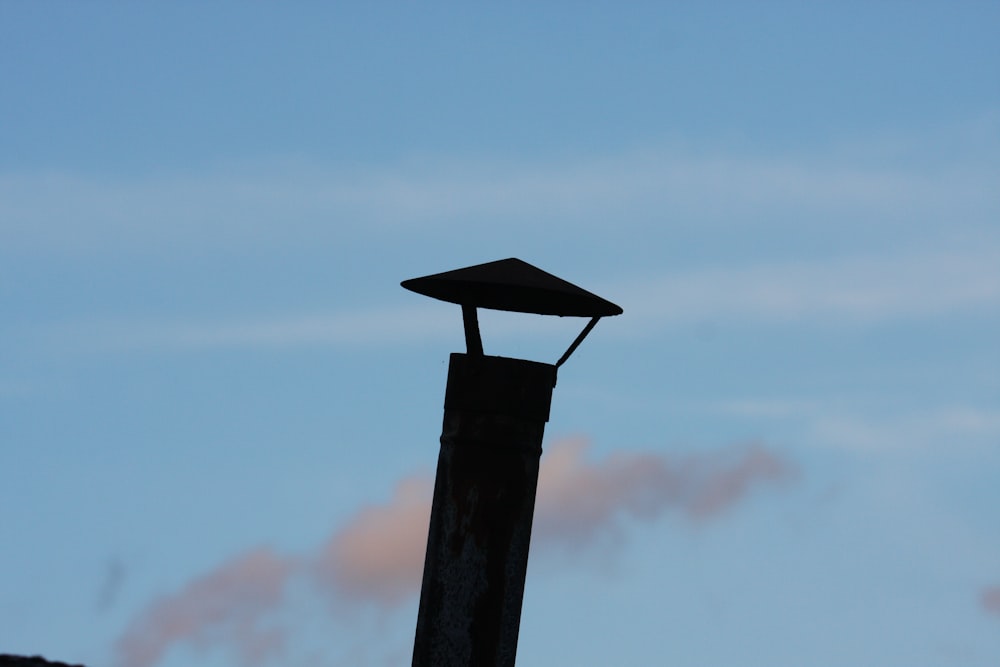 a bird is sitting on top of a post