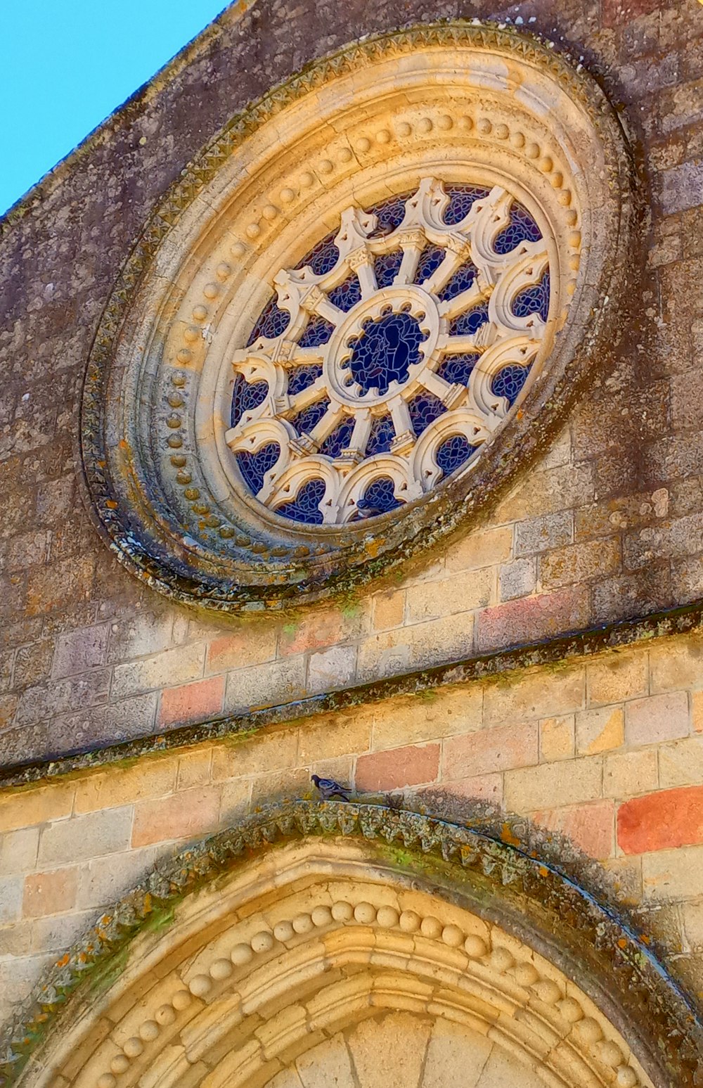 a close up of a window on the side of a building