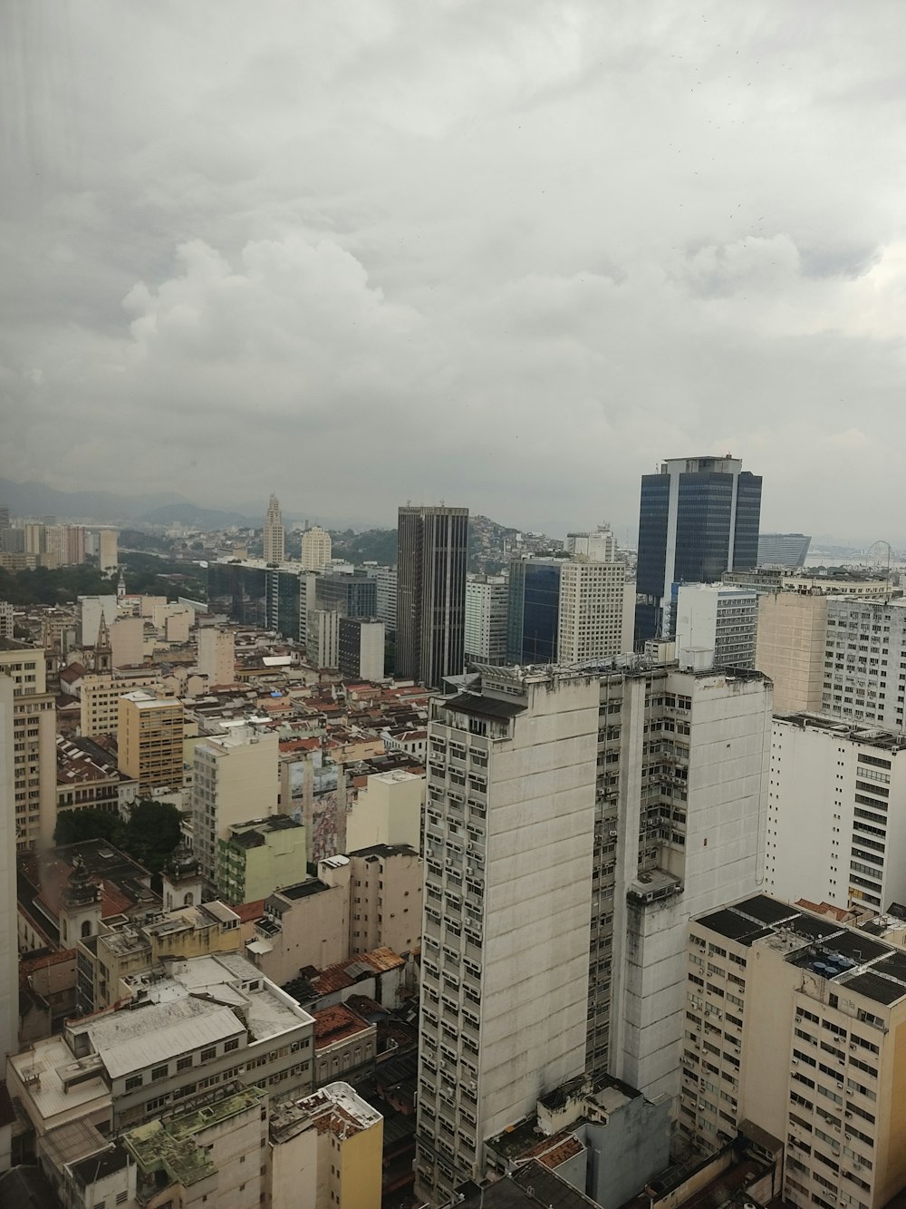 a view of a city from a tall building