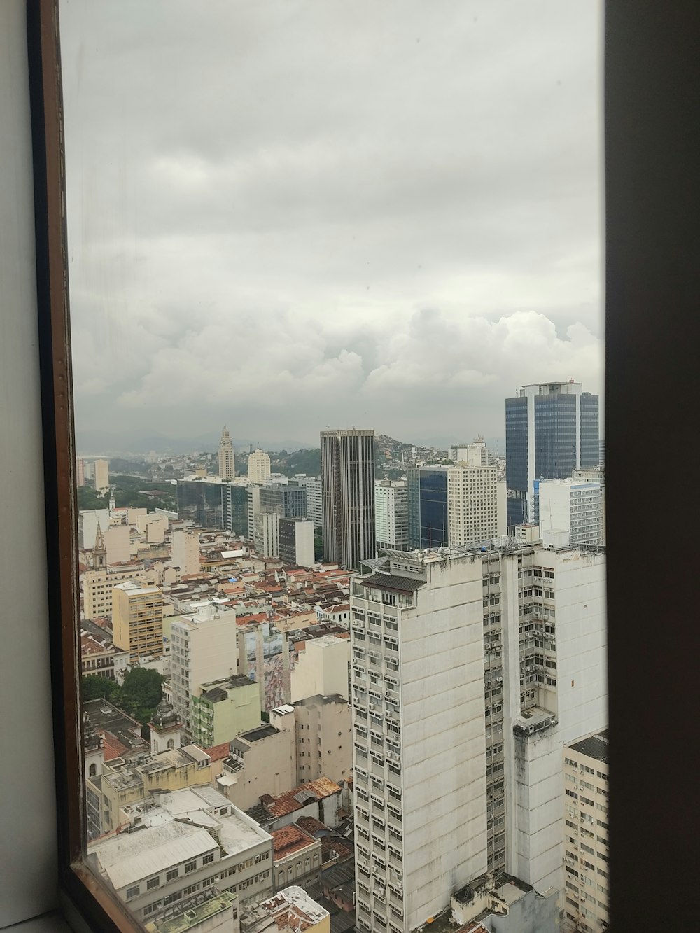 a view of a city from a window