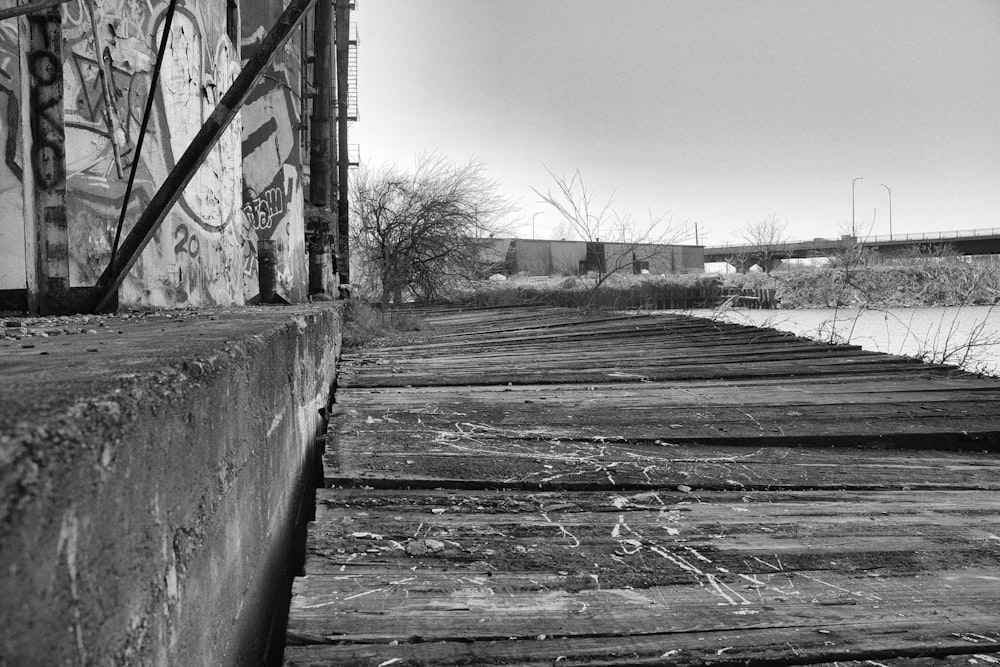 a black and white photo of a train track