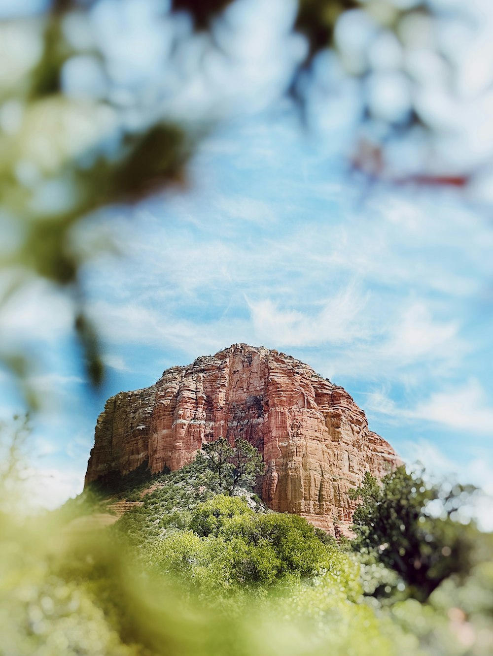 a picture of a mountain in the middle of the day