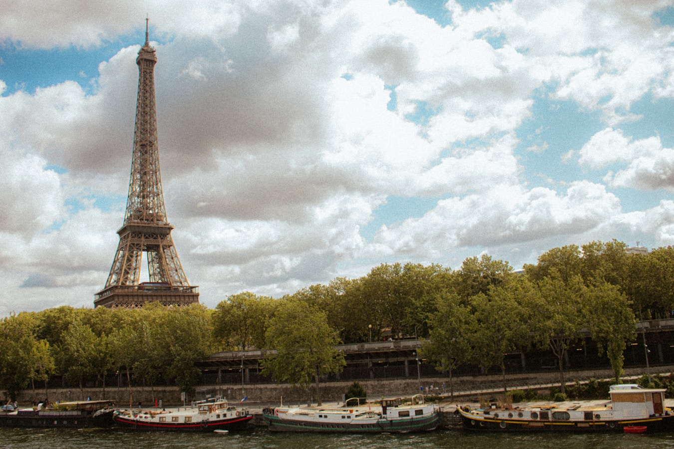 the eiffel tower towering over the city of paris