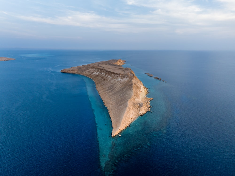 an island in the middle of the ocean