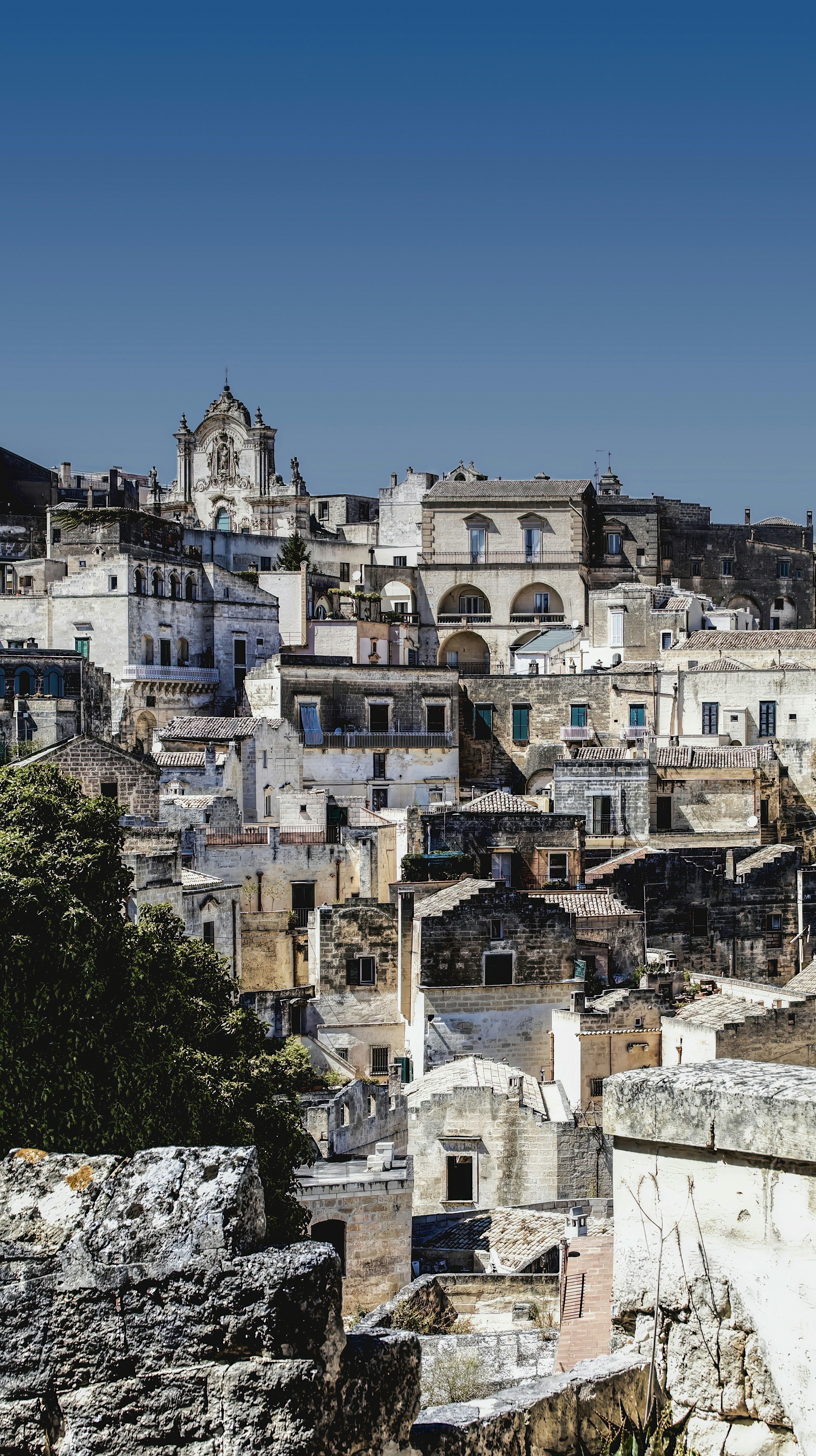 a view of a city from a hill