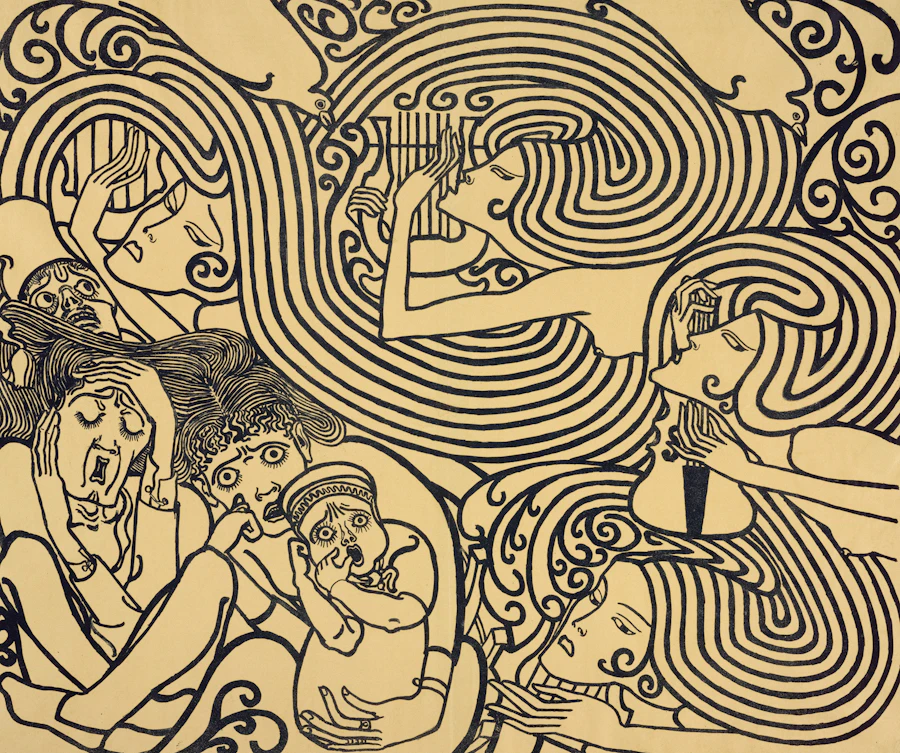woodcut children making art