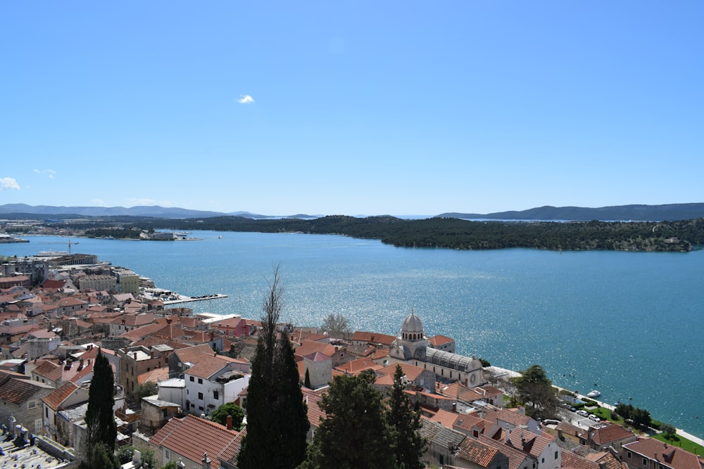 a view of a city and a body of water