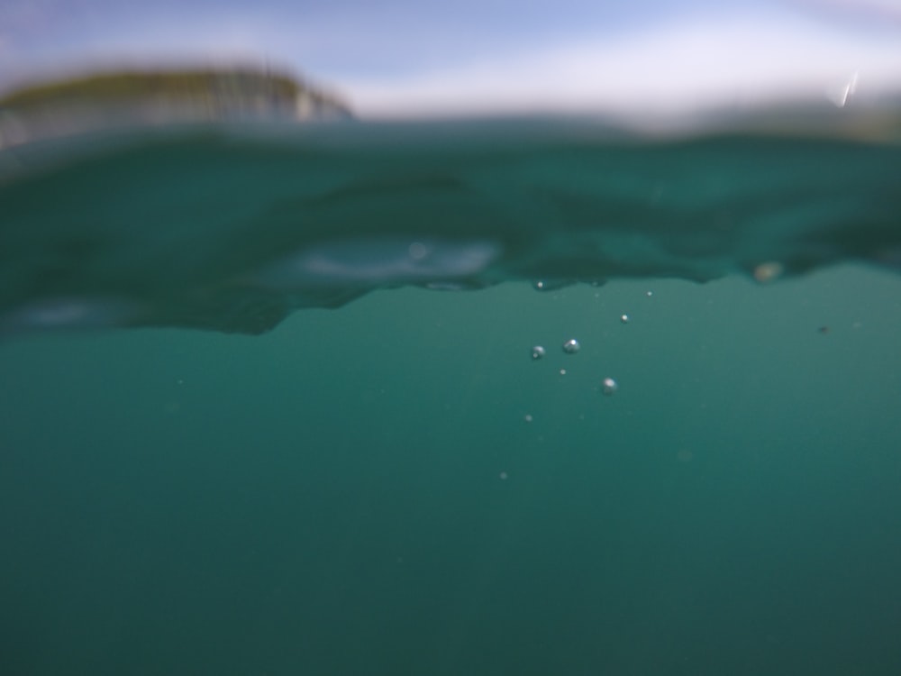 a close up view of the water surface