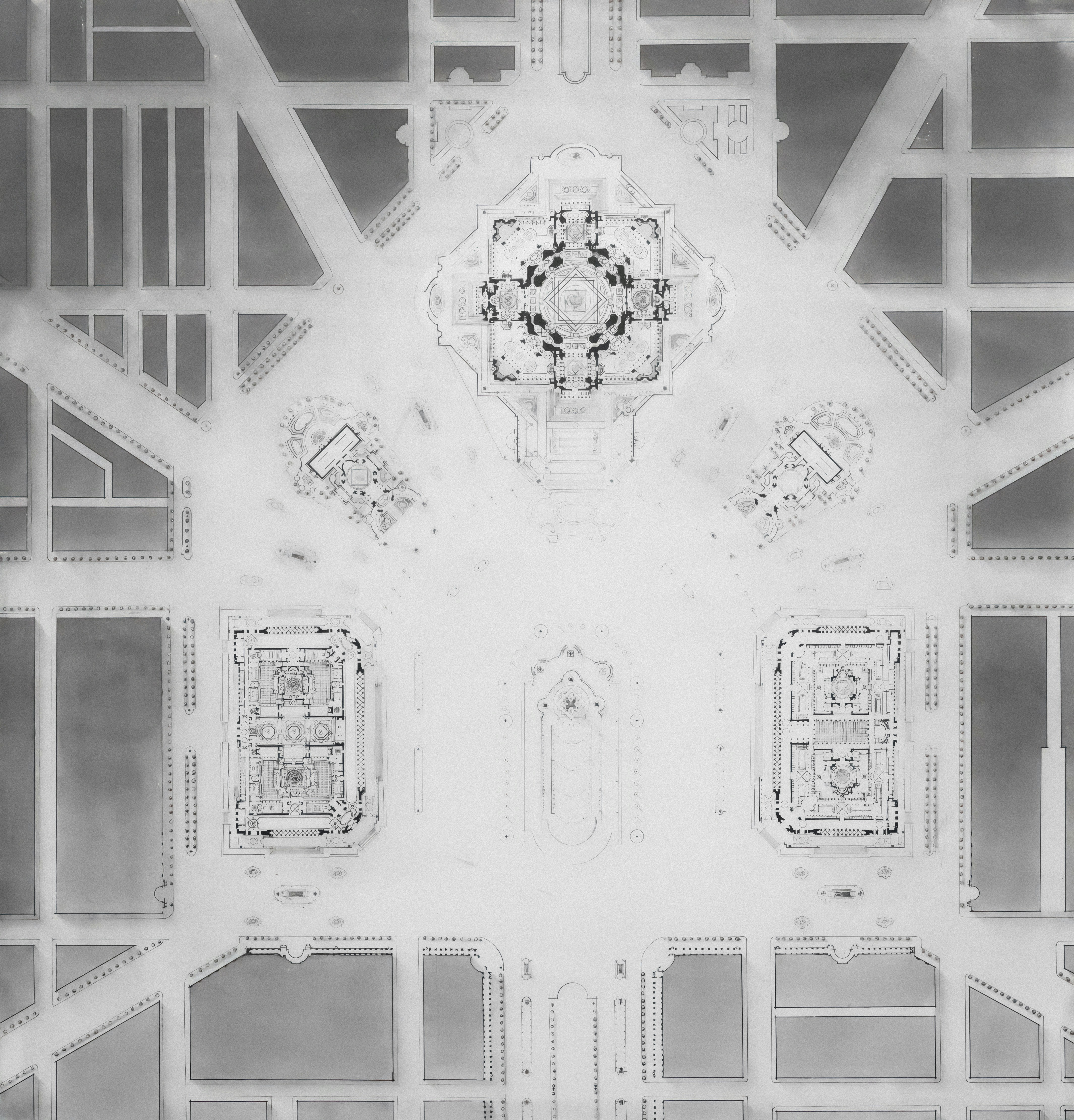 a black and white photo of a building