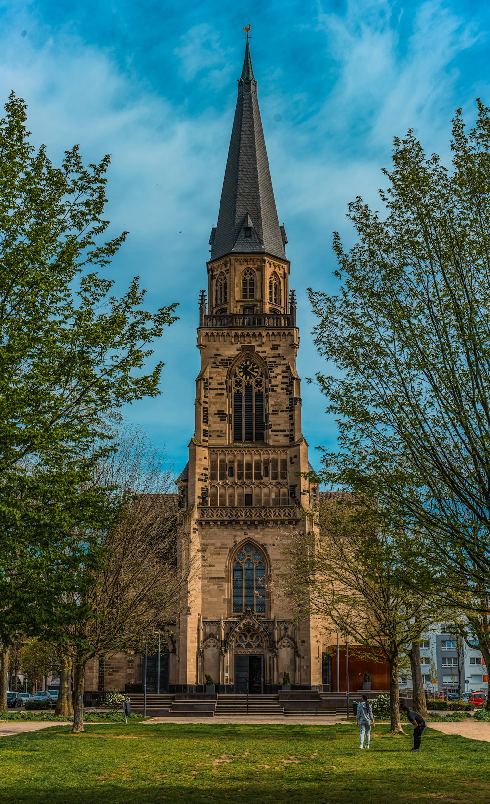 a tall tower with a clock on the top of it