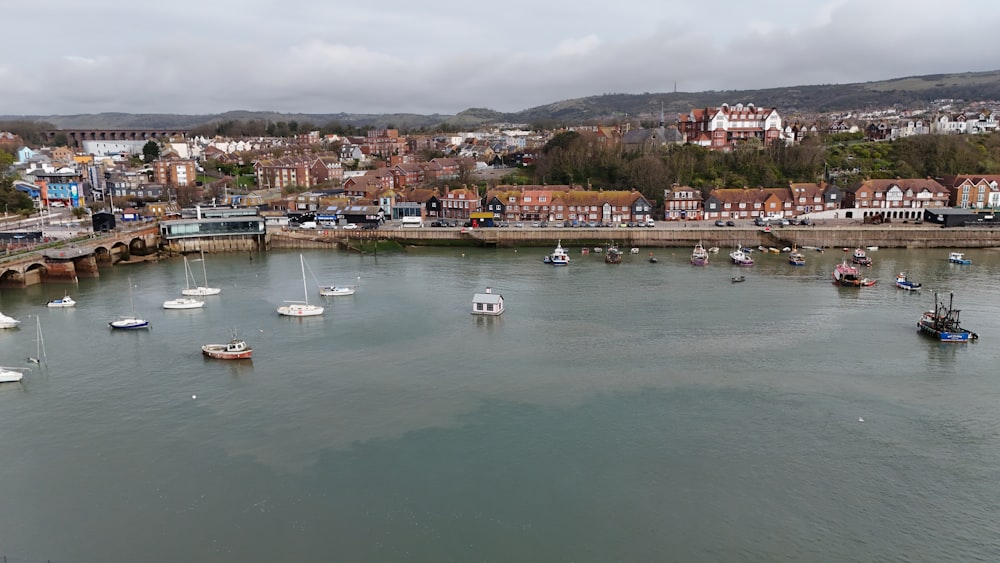 a harbor filled with lots of small boats