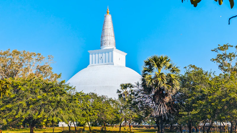 The great white stupa at Anuradhapura