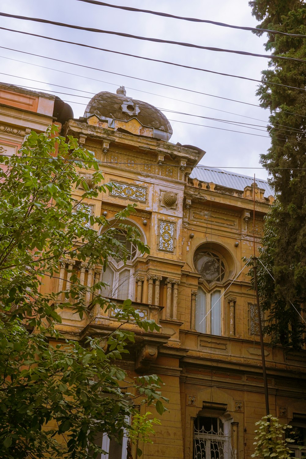 a building with a clock on the front of it