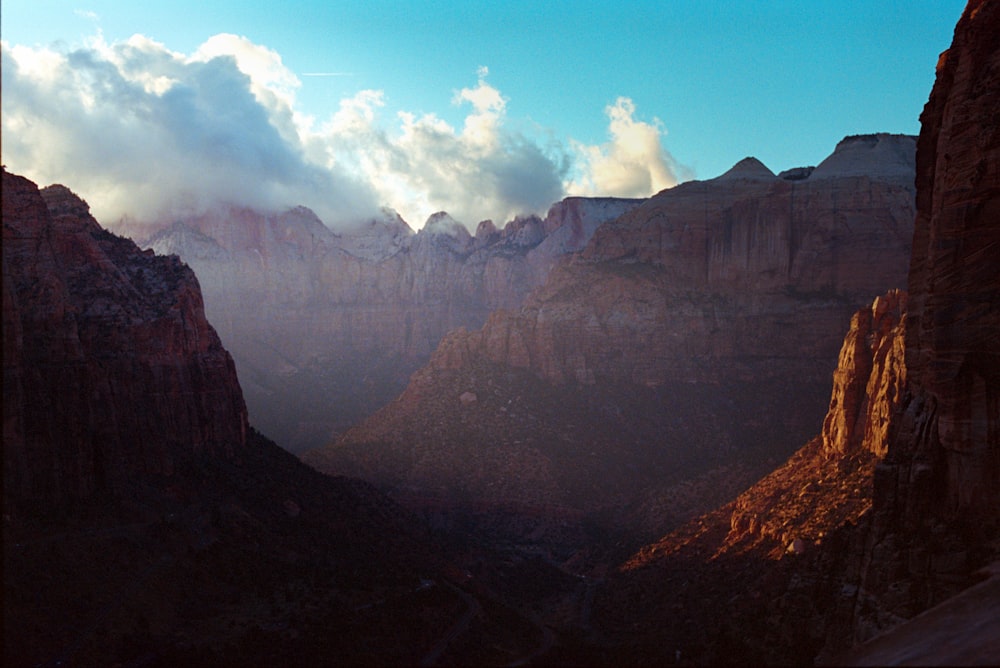 a view of the mountains from a high point of view