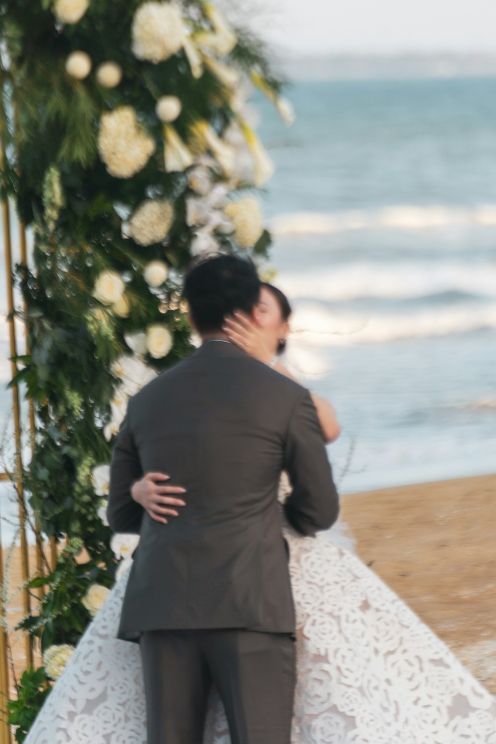 a man and woman standing next to each other