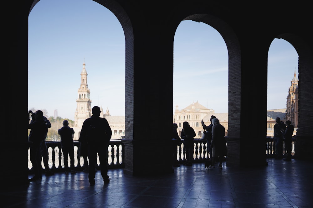 a group of people standing next to each other