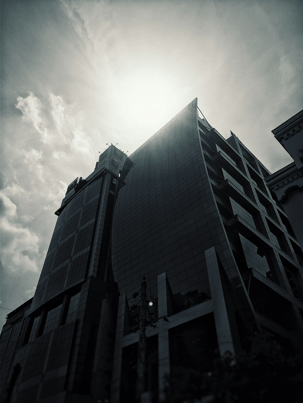 a tall building with a clock on the top of it