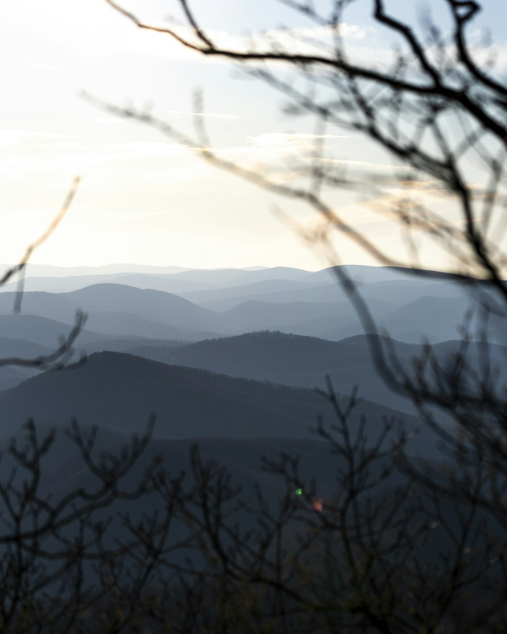 a view of a mountain range from a distance