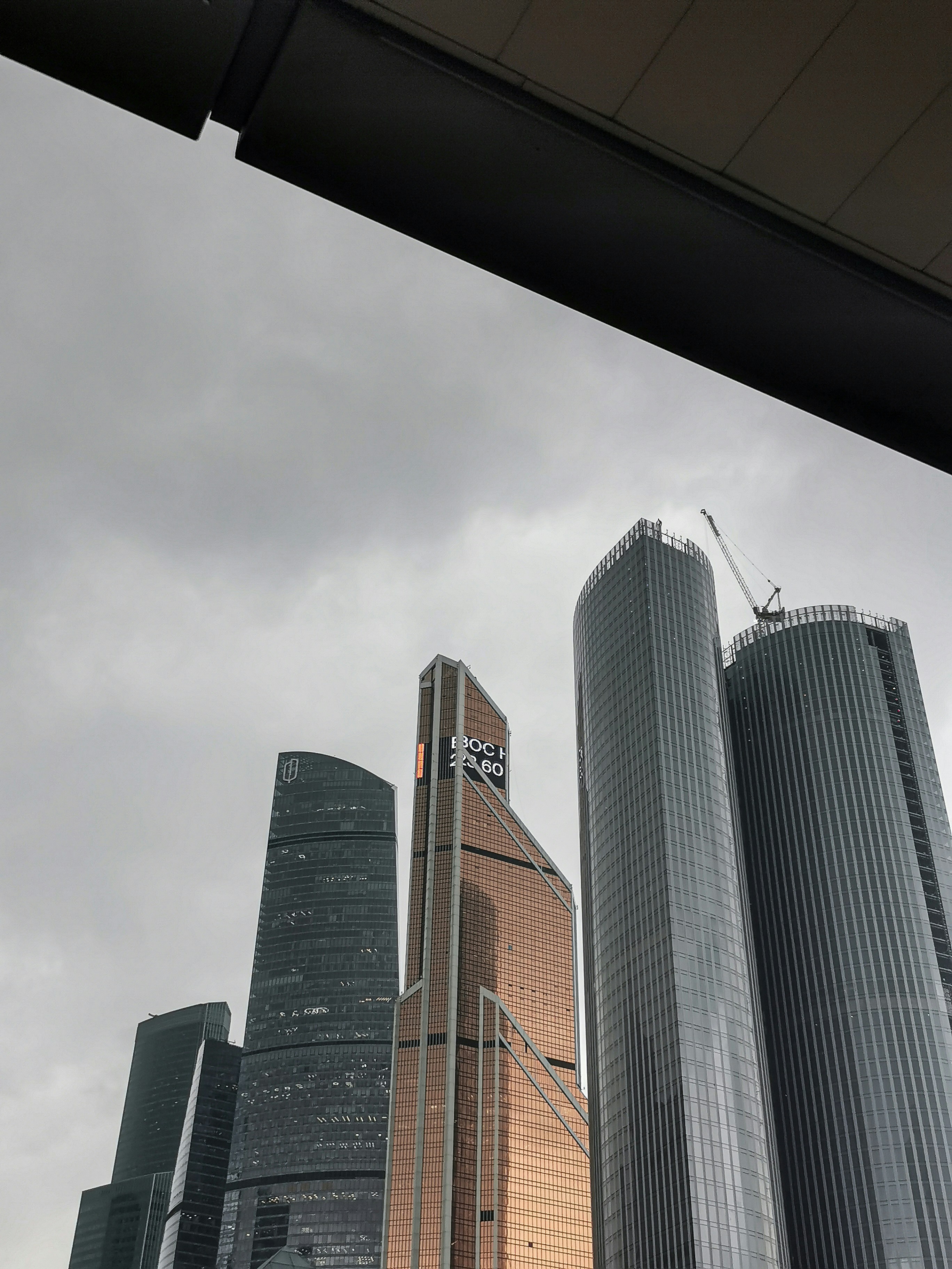 a group of tall buildings sitting next to each other